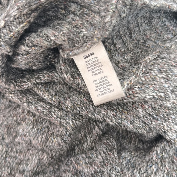 Stitchfix Poncho Sweater NWT Leo & Nicole Womens XS Grey Soft Cozy Knit Pullover - Picture 10 of 15